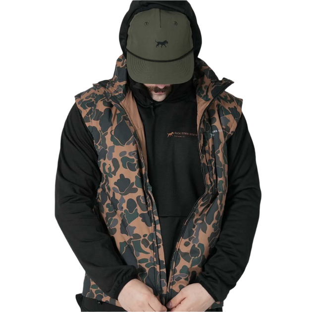 Timberline Vest Duck Camo Back Down South Clothing