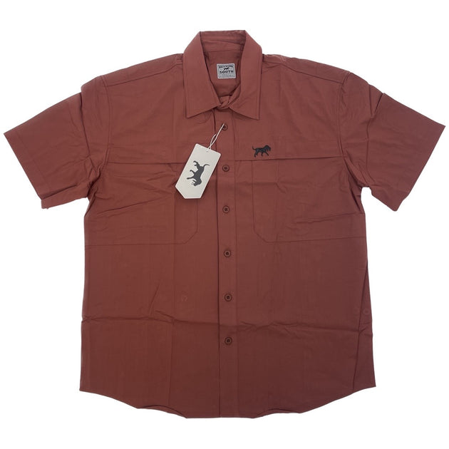 Bamboo Fishing Shirt Clay SS Back Down South Clothing