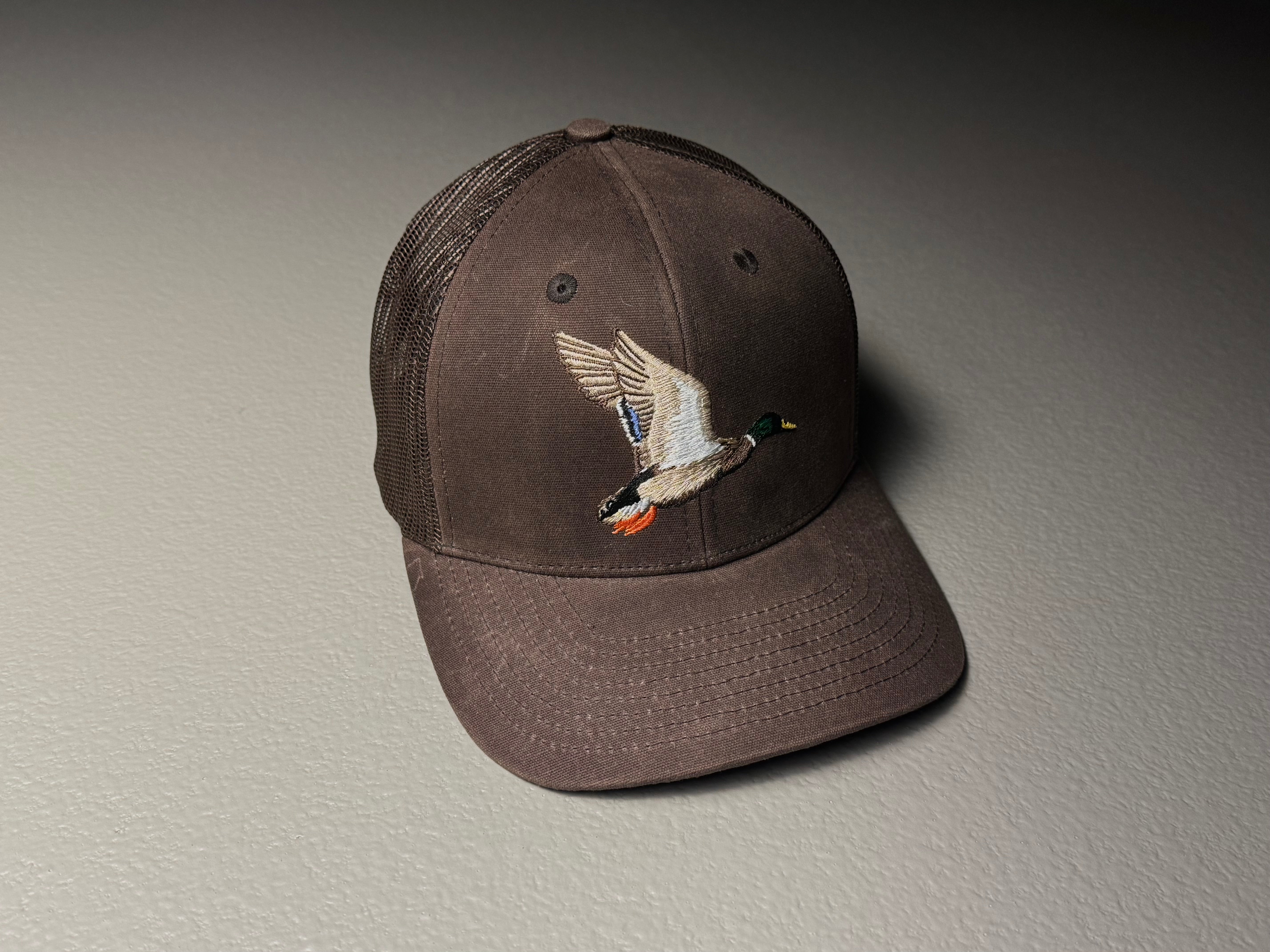 Waxed Pursuit Trucker Hat - Brown Greenhead