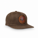 Waxed Backwater Hat - Dark Tobacco Chief Patch