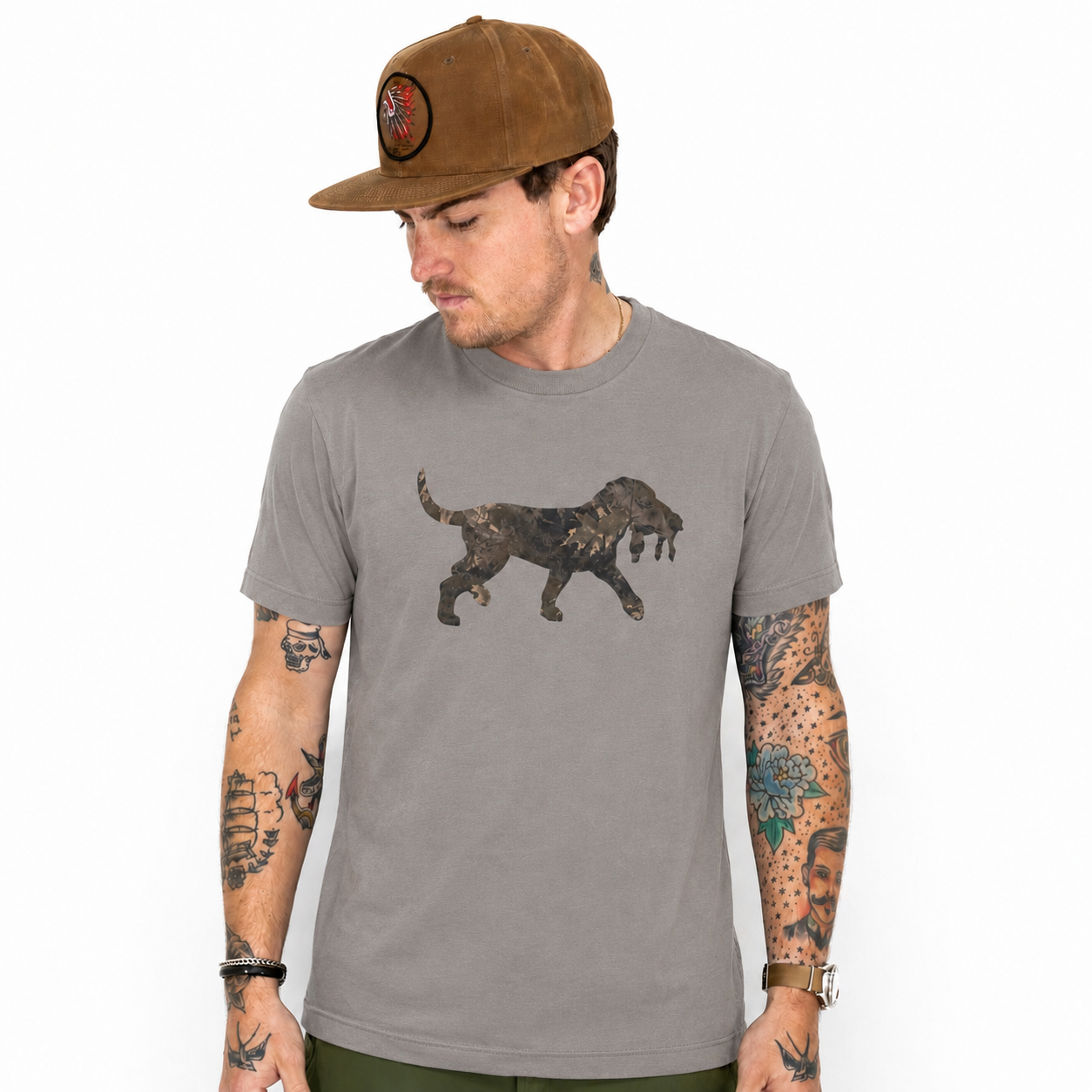 Camo Logo Short Sleeve Tee - River Rock
