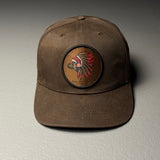 Waxed Backwater Hat - Dark Tobacco Chief Patch