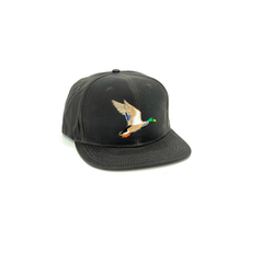 Waxed Backwater Hat - Mallard Gunpowder, front view