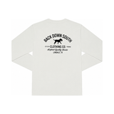 Refined Goods Long Sleeve Pocket Tee - White, front view