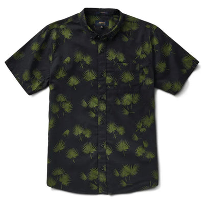 Roark Revival Scholar Button Down Collar Shirt - Fronds Black