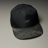 Weekender Rope Hat - Black Dark Woods Camo