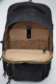 Limited Edition- Waxed Canvas Backwater Backpack- Black/Gold