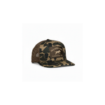 Waxed Pursuit Trucker Hat - Duck Camo, front view