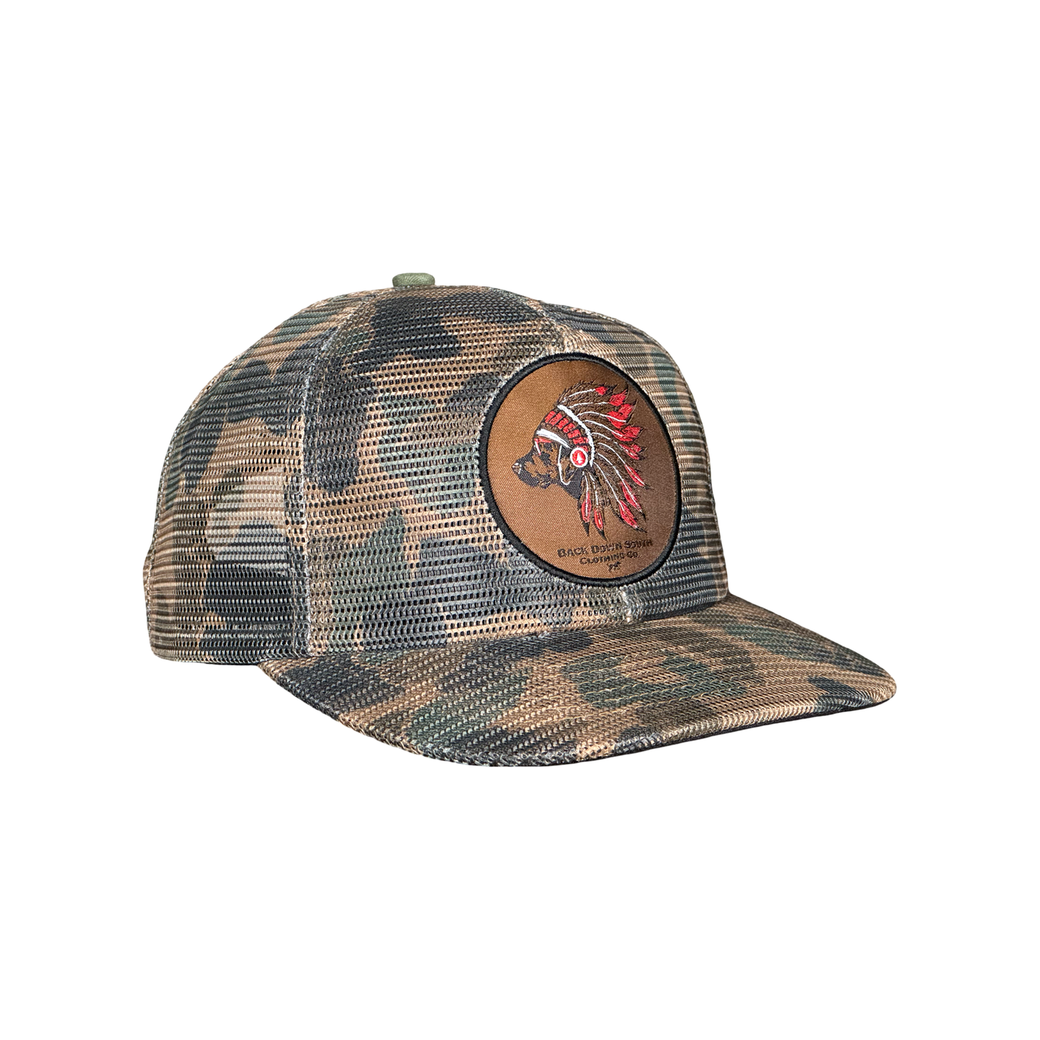 Duck Camo All Mesh Trucker Hat - Chief 2.0, front view