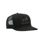 Waxed Pursuit Trucker Hat - Camo Logo Patch, front view