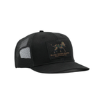Waxed Pursuit Trucker Hat - Camo Logo Patch, front view