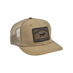 Waxed Pursuit Trucker Hat - Mud, front view