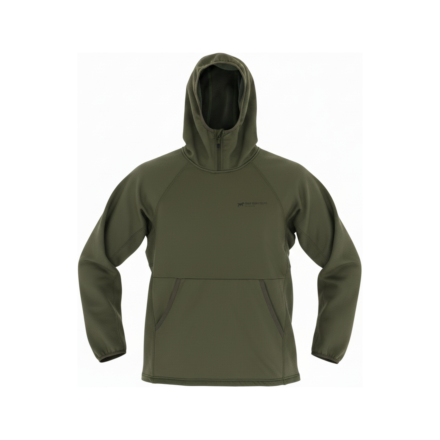 Incognito Tech Hoodie - Moss, front view