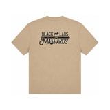 Black Labs and Mallards Short Sleeve Tee - Latte, front view