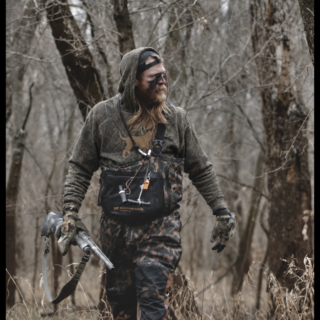 Camo Distressed Logo Hoodie