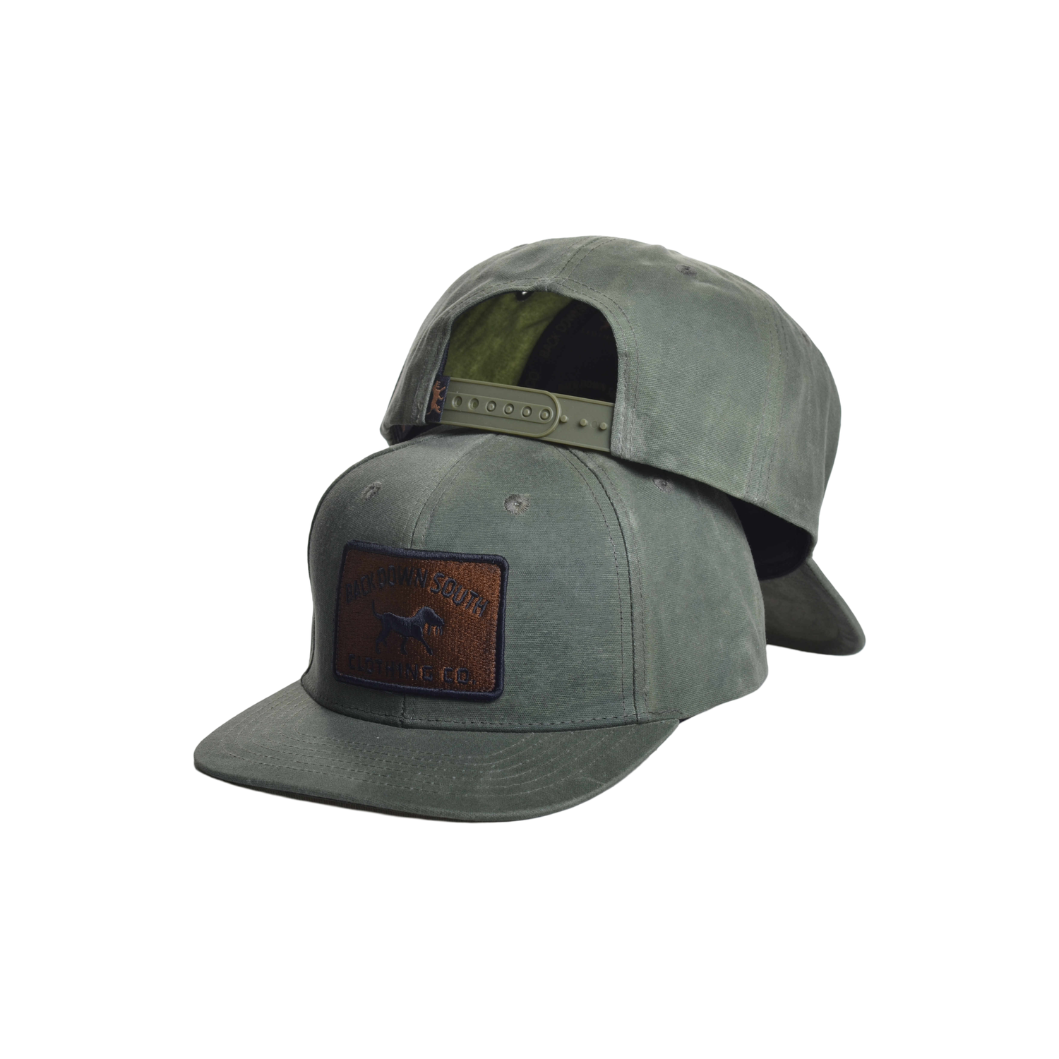 Waxed Backwater Hat - Moss, front view