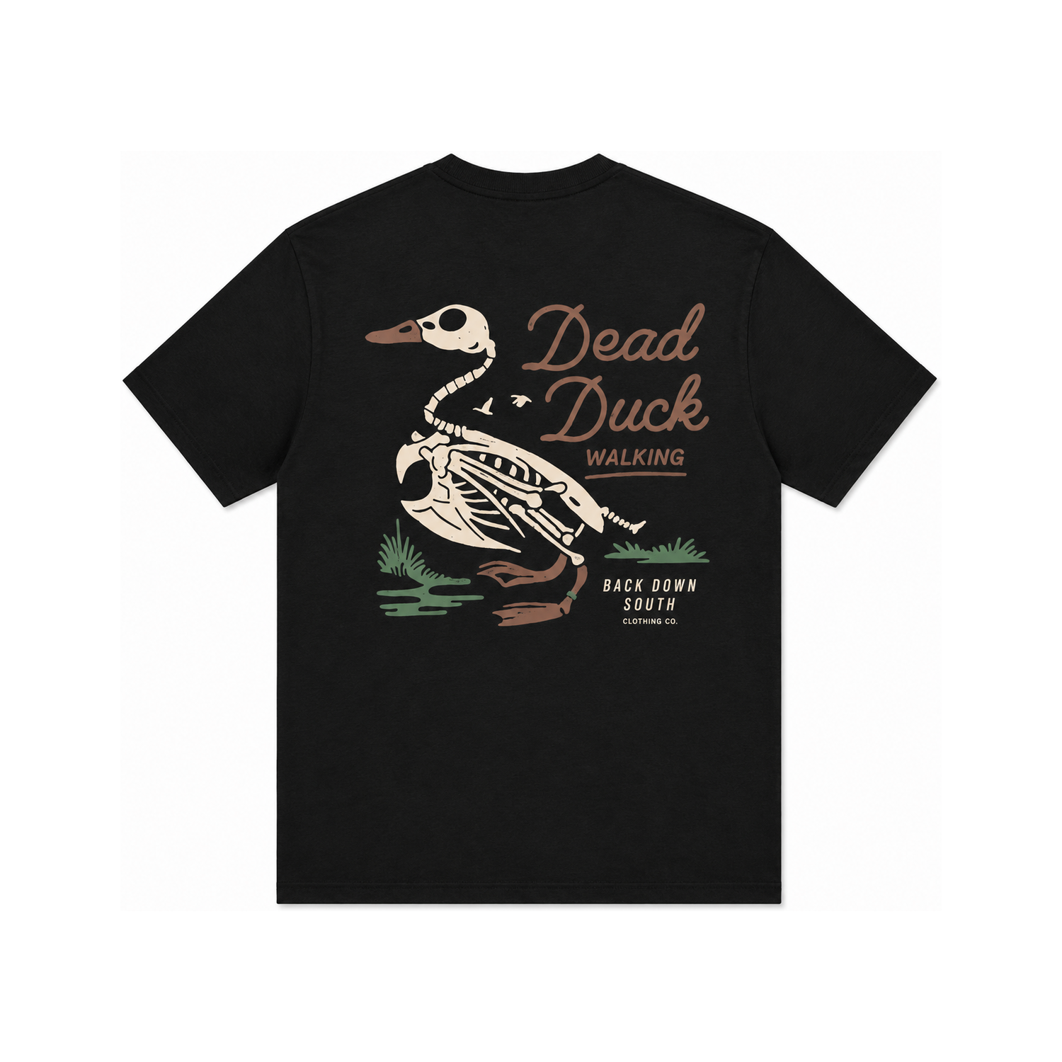 Dead Duck Walking Short Sleeve Tee - Black, front view