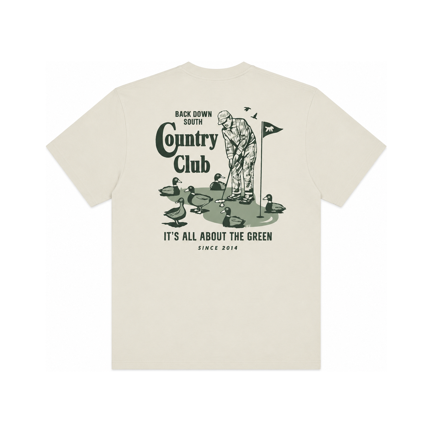 All About The Green Short Sleeve Tee - Bunker Tan, front view