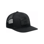 Waxed Pursuit Trucker Hat - Black Matte, front view