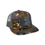 Pursuit Trucker Hat - Gray Camo, front view