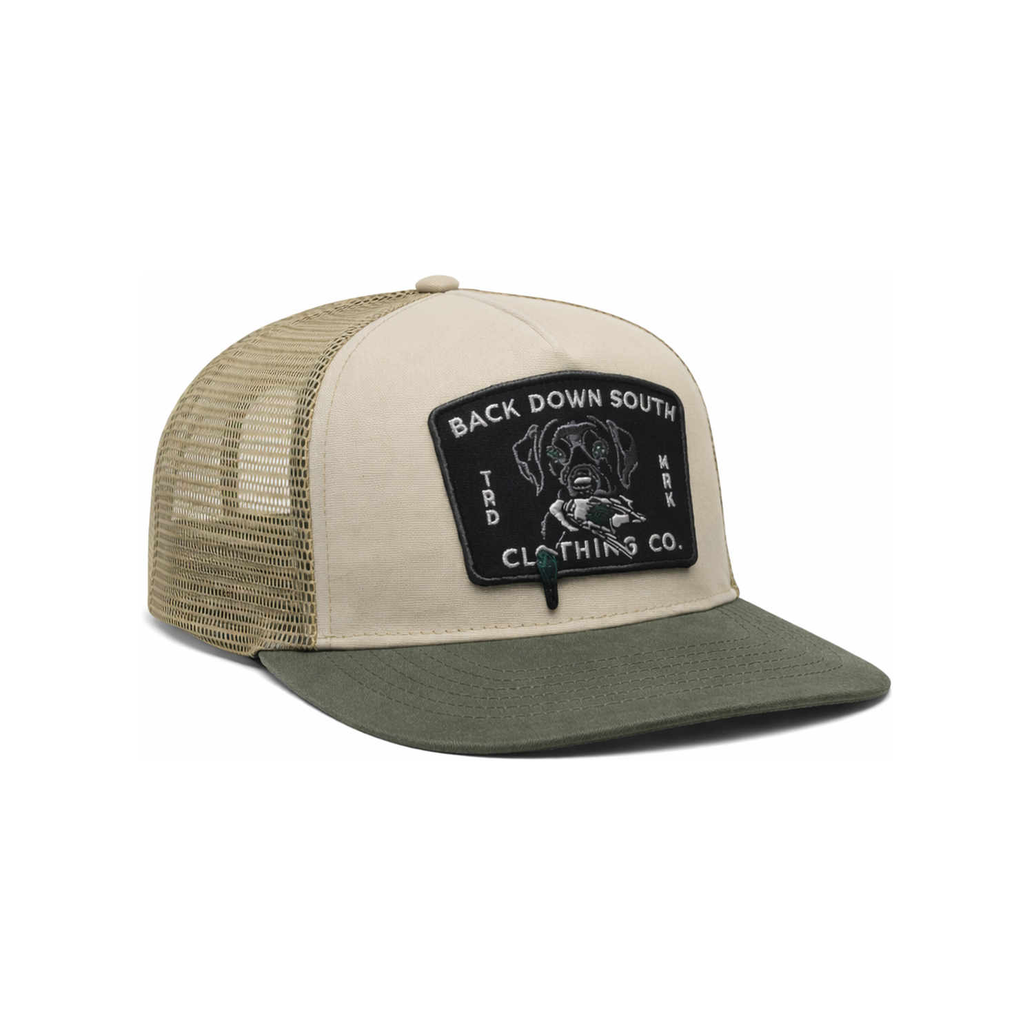 Waxed Pursuit Trucker Hat - Retriever, front view