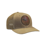 Waxed Pursuit Trucker Hat - Chief 2.0 Tobacco, front view