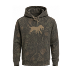 Camo Distressed Logo Hoodie, front view