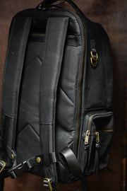 Limited Edition- Waxed Canvas Backwater Backpack- Black/Gold