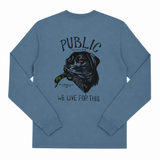 Public Hunter Long Sleeve Pocket Tee - Slate