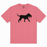 Distressed Logo Short Sleeve Tee - Coral