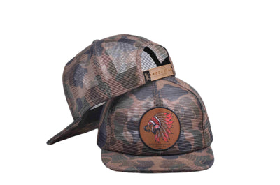 All Mesh Camo Trucker - Chief patch