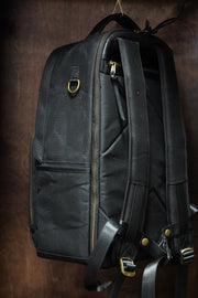 Limited Edition- Waxed Canvas Backwater Backpack- Black/Gold