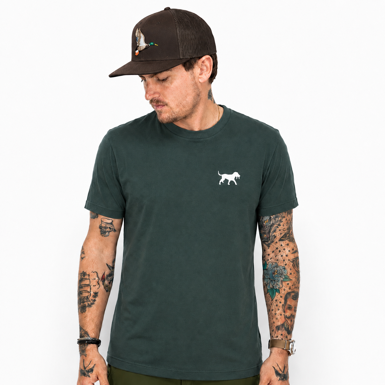 Waxed Pursuit Trucker Hat - Brown Greenhead