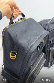 Limited Edition- Waxed Canvas Backwater Backpack- Black/Gold