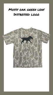 Mossy Oak Bottomland Distressed Logo Camo - SS