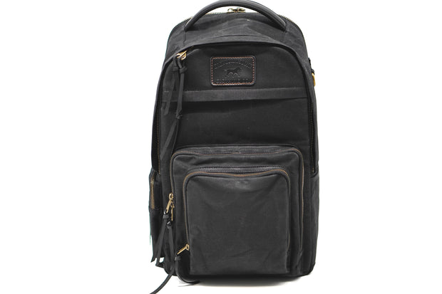 Limited Edition- Waxed Canvas Backwater Backpack- Black/Gold