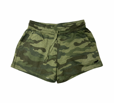 Women’s Lightweight Fleece Shorts- Woodland Camo