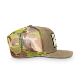 Waxed Pursuit Trucker - Olive Camo