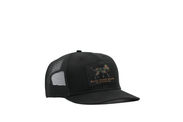 Waxed Pursuit Trucker - Camo Logo Patch