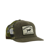 Waxed Pursuit Trucker - Olive Camo